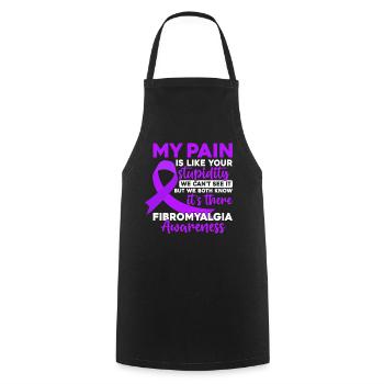 Ma douleur est comme ta stupidité violette - Tablier de cuisine - noir - Devant - AI Model Male 185 dark (185cm)