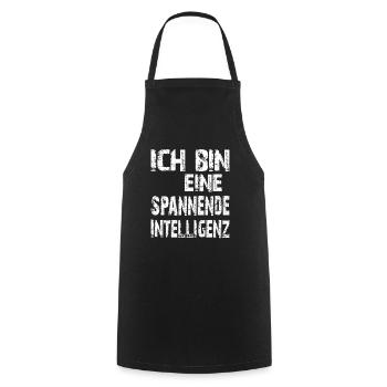 AI Saying I'm an Exciting Intelligence - Cooking Apron - black - Front - AI Model Male 185 dark (185cm)