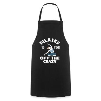 Le Pilates pour s’entraîner à la folie - Tablier de cuisine - noir - Devant - AI Model Male 185 dark (185cm)