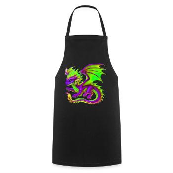 Dragon - Cooking Apron - black - Front - AI Model Male 185 dark (185cm)
