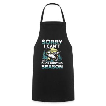 Duck hunters shoot heavier loads flag - Cooking Apron - black - Front - AI Model Male 185 dark (185cm)