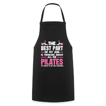 Pilates Das Beste An Meinem Job - Kochschürze - Schwarz - Vorne - AI Model Male 185 dark (185cm)