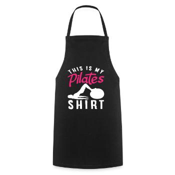 Pilates C’est ma chemise de Pilates - Tablier de cuisine - noir - Devant - AI Model Male 185 dark (185cm)