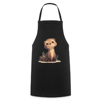 Mongoose's Mongoose - Cooking Apron - black - Front - AI Model Male 185 dark (185cm)