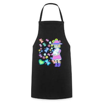 Easter Kids Child Bunny Rabbit Easter Bunny - Cooking Apron - black - Front - AI Model Male 185 dark (185cm)