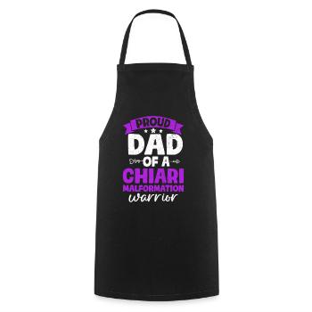 Proud Dad Of A Chiari Warrior Purple Ribbon ACM - Cooking Apron - black - Front - AI Model Male 185 dark (185cm)