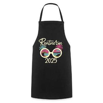 Tropischer Sommerurlaub 2025 Rentnerin - Kochschürze - Schwarz - Vorne - AI Model Male 185 dark (185cm)