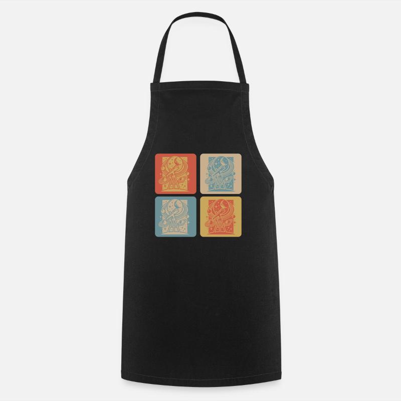 Design rétro d’astronomie - Tablier de cuisine - noir