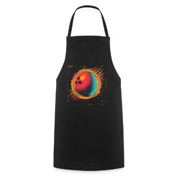Bowling Vaporwave - Kochschürze - Schwarz - Vorne - AI Model Male 185 dark (185cm)