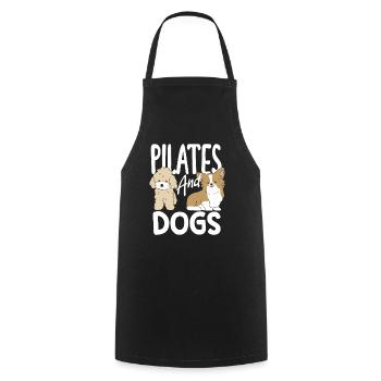 Pilates et chiens pour les amoureux des animaux - Tablier de cuisine - noir - Devant - AI Model Male 185 dark (185cm)