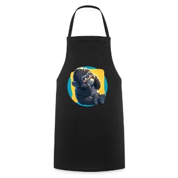 Gorilles de montagne Gorille de montagne - Tablier de cuisine - noir - Devant - AI Model Male 185 dark (185cm)