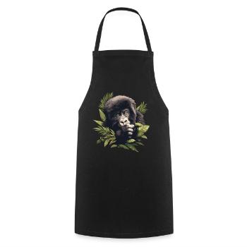 Gorilles de montagne Gorille de montagne - Tablier de cuisine - noir - Devant - AI Model Male 185 dark (185cm)