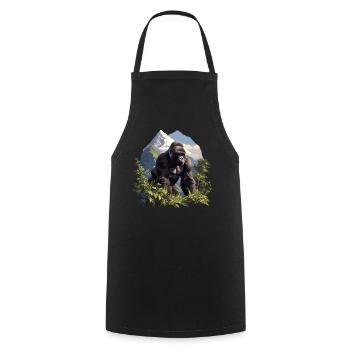 Gorilles de montagne Gorille de montagne - Tablier de cuisine - noir - Devant - AI Model Male 185 dark (185cm)