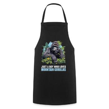 Gorilles de montagne Gorille de montagne - Tablier de cuisine - noir - Devant - AI Model Male 185 dark (185cm)