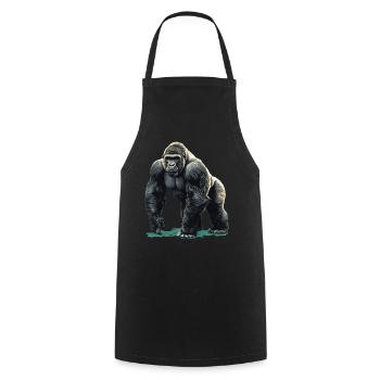 Gorilles de montagne Gorille de montagne - Tablier de cuisine - noir - Devant - AI Model Male 185 dark (185cm)
