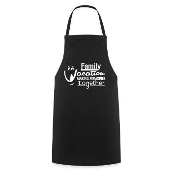 Familienurlaub - Verreisen mit der Familie - cool - Kochschürze - Schwarz - Vorne - AI Model Male 185 dark (185cm)
