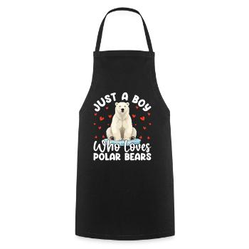 Just A Boy Who Loves Polar Bears Marine Arctic - Cooking Apron - black - Front - AI Model Male 185 dark (185cm)