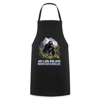 Gorilles de montagne Gorille de montagne - Tablier de cuisine - noir - Devant - AI Model Male 185 dark (185cm)
