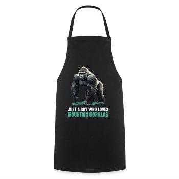 Gorilles de montagne Gorille de montagne - Tablier de cuisine - noir - Devant - AI Model Male 185 dark (185cm)