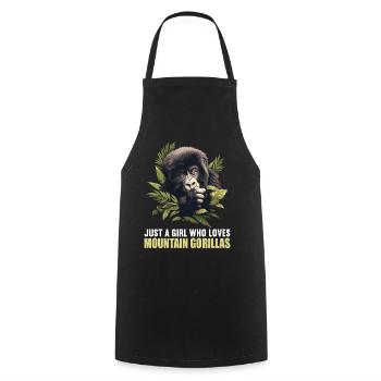 Gorilles de montagne Gorille de montagne - Tablier de cuisine - noir - Devant - AI Model Male 185 dark (185cm)