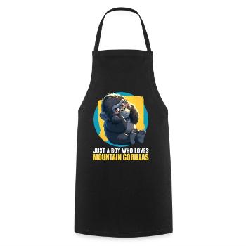 Gorilles de montagne Gorille de montagne - Tablier de cuisine - noir - Devant - AI Model Male 185 dark (185cm)