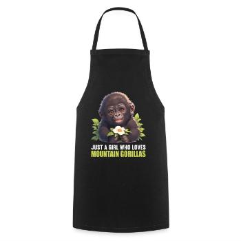 Gorilles de montagne Gorille de montagne - Tablier de cuisine - noir - Devant - AI Model Male 185 dark (185cm)