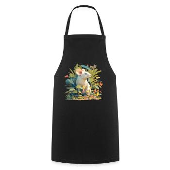 Mice Mouse - Cooking Apron - black - Front - AI Model Male 185 dark (185cm)