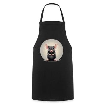 Mice Mouse - Cooking Apron - black - Front - AI Model Male 185 dark (185cm)