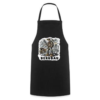 Hard work in mining - Cooking Apron - black - Front - AI Model Male 185 dark (185cm)