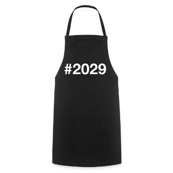 2029 Hashtag - Cooking Apron - black - Front - AI Model Male 185 dark (185cm)