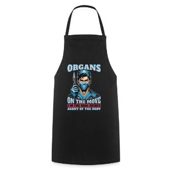 Transplant Surgery Organs On The Move Physician - Cooking Apron - black - Front - AI Model Male 185 dark (185cm)