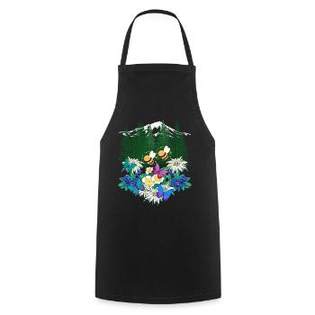 Forest Nature Spring Bee Bees Bumblebee - Cooking Apron - black - Front - AI Model Male 185 dark (185cm)