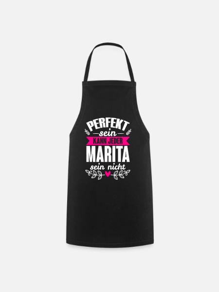 Marita - Perfekt Sein Kann Jeder Marita Sein Nicht - Kochschürze - Schwarz