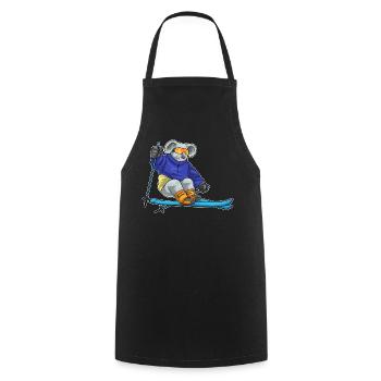 Koala Skier Ski Sports d’hiver - Tablier de cuisine - noir - Devant - AI Model Male 185 dark (185cm)