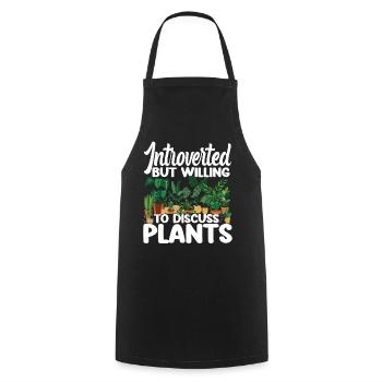 Plant Lover Gardening Introverted - Kochschürze - Schwarz - Vorne - AI Model Male 185 dark (185cm)