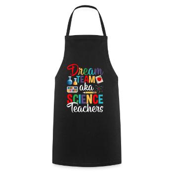 Dream Team AKA Science Teachers Funny Science - Cooking Apron - black - Front - AI Model Male 185 dark (185cm)