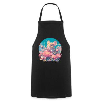 Mice Mouse - Cooking Apron - black - Front - AI Model Male 185 dark (185cm)