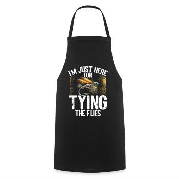 Fly Tying Fly Tying Fly Fishing Fly Fishing - Cooking Apron - black - Front - AI Model Male 185 dark (185cm)