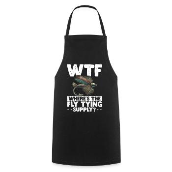 Fly Tying Fly Tying Fly Fishing Fly Fishing - Cooking Apron - black - Front - AI Model Male 185 dark (185cm)