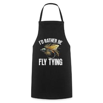Fly Tying Fly Tying Fly Fishing Fly Fishing - Cooking Apron - black - Front - AI Model Male 185 dark (185cm)