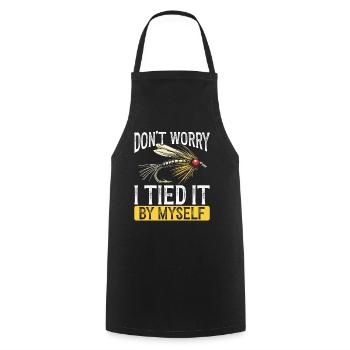 Fly Tying Fly Tying Fly Fishing Fly Fishing - Cooking Apron - black - Front - AI Model Male 185 dark (185cm)