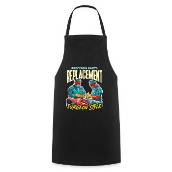 Transplant Surgery Precision Parts Health Worker - Cooking Apron - black - Front - AI Model Male 185 dark (185cm)