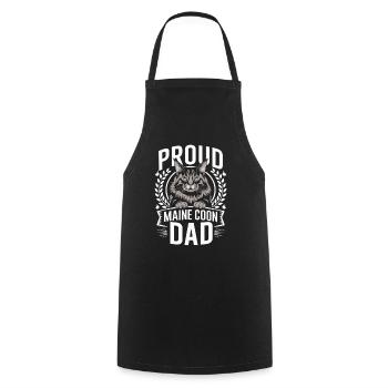 Proud Maine Coon Dad Cat Lover Design - Cooking Apron - black - Front - AI Model Male 185 dark (185cm)