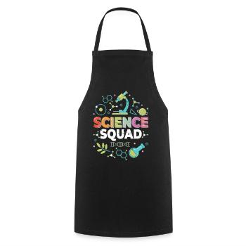 Science Squad Scientifique de laboratoire scientifique drôle - Tablier de cuisine - noir - Devant - AI Model Male 185 dark (185cm)