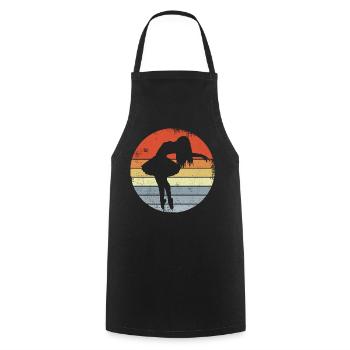 Vintage Ballet Girl Drawing - Cooking Apron - black - Front - AI Model Male 185 dark (185cm)