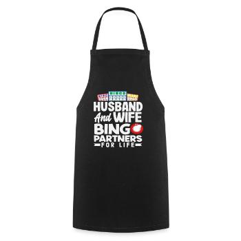 Bingo Player Spouse Forever - Cooking Apron - black - Front - AI Model Male 185 dark (185cm)