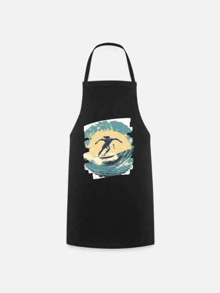Surfer - Kochschürze - Schwarz
