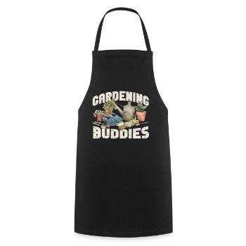 Amoureux des plantes Jardinier Besties - Tablier de cuisine - noir - Devant - AI Model Male 185 dark (185cm)