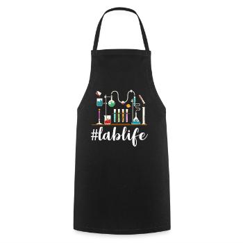 Vie de laboratoire Drôle MLS Lab Scientist Appréciation - Tablier de cuisine - noir - Devant - AI Model Male 185 dark (185cm)