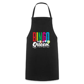 Bingo Queen Joueur Coloré - Tablier de cuisine - noir - Devant - AI Model Male 185 dark (185cm)